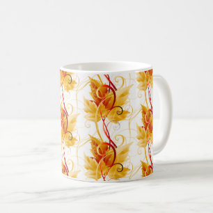 Caneca De Café Cair Folhas Mug