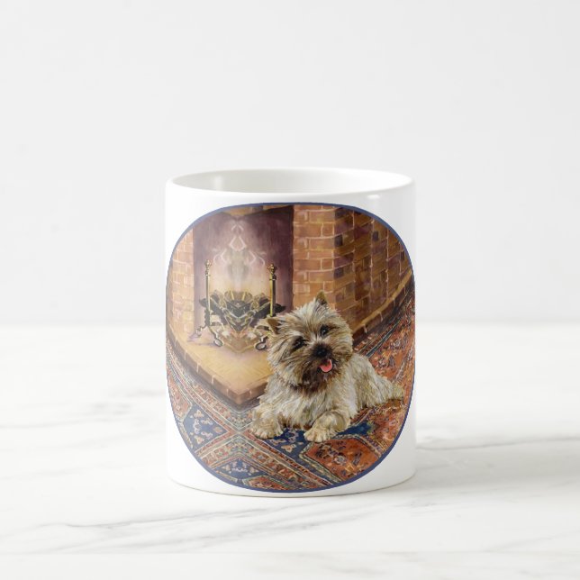 Caneca De Café Cairn Terrier by Cozy Lareira (Centro)