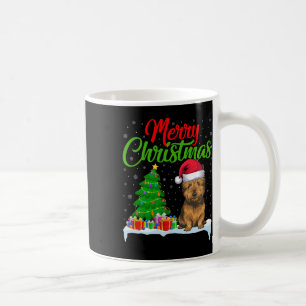 Caneca De Café Cairn Terrier Dog Árvore de Natal Luz Engraçada Xm