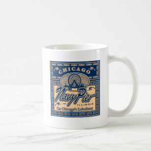 Caneca De Café Cais Chicago do marinho