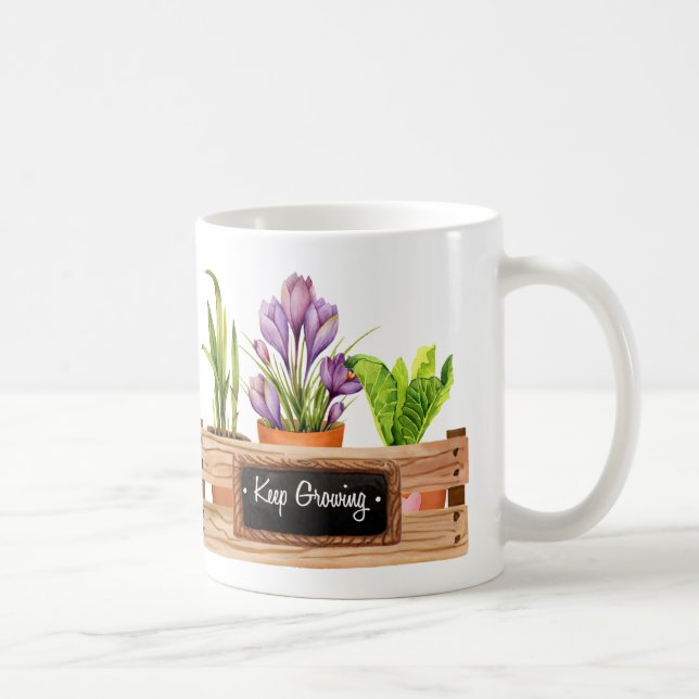 Caneca De Café Caixa de janela Flores de primavera Manter quadro (Direita)