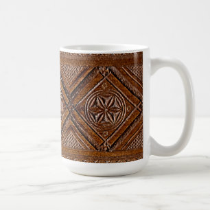 Caneca De Café Caixa de madeira esculpida russa