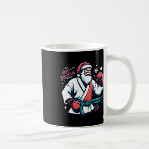 Caneca De Café Caixa de Natal do Papai Noel Amante de Boxe Kickbo