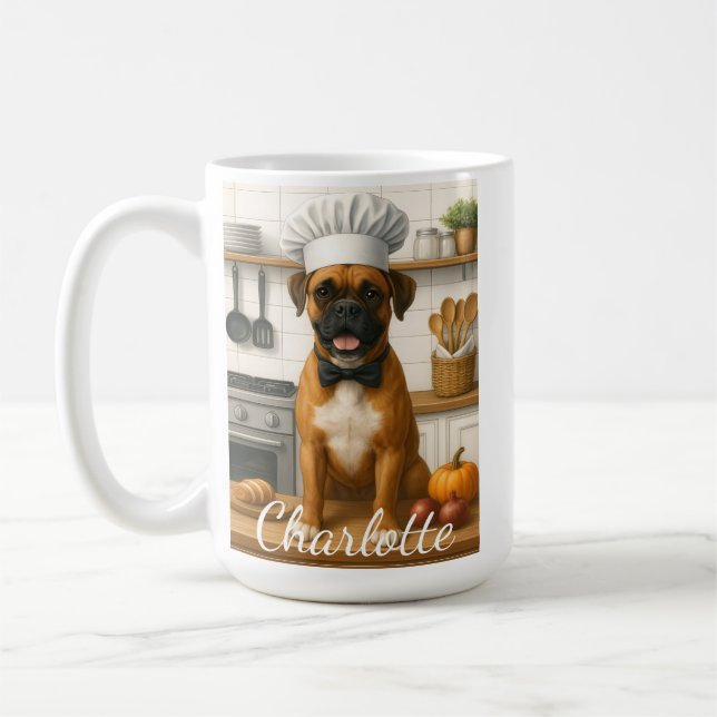 Caneca De Café Caixa de Nome Personalizado Engraçado Amante de Cã (Esquerda)