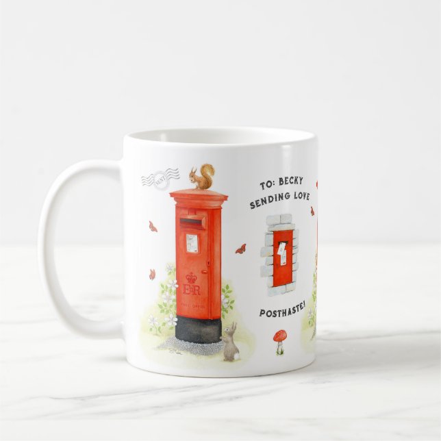Caneca De Café Caixa de Posto Personalizada Possuir Mug (Esquerda)