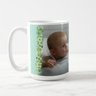 Caneca De Café Caixa de presente de Mamãe verde-trevo