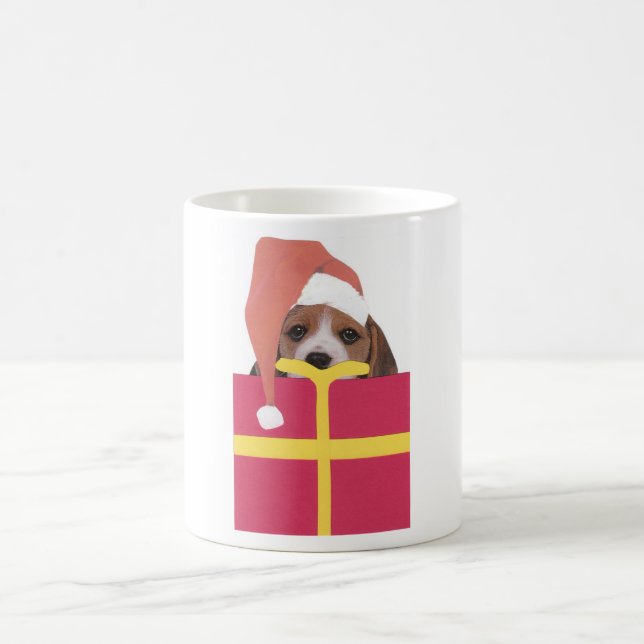 Caneca De Café Caixa de presente do chapéu do papai noel do (Centro)