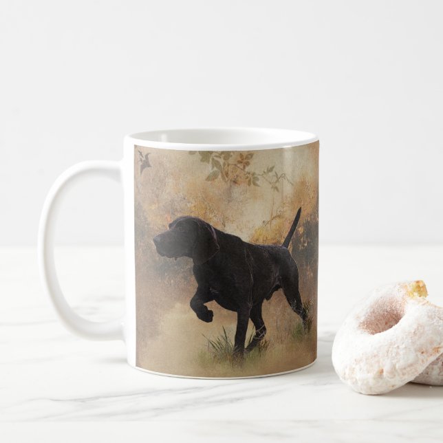 Caneca De Café Caixa de presente do Pointer Alemão de Pelo Curto  (Com Donut)