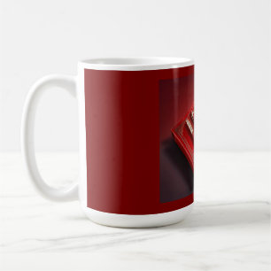 Caneca De Café Caixa De Presente E Cinco Canetas De Ponto De Cone