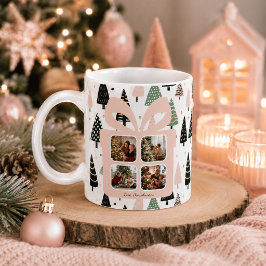 Caneca De Café Caixa de Presente Personalizada de Natal Rosa Mode