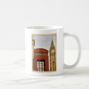 Caneca De Café Caixa de telefone e torre de Big Ben