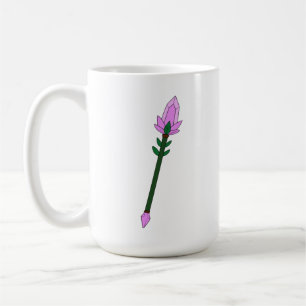 Caneca De Café Cajado Mágico de Fantasia 2D em Vetor com Roxo