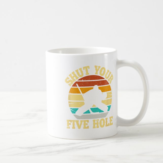 Caneca De Café Cala A Tua Cabeça Engraçada De Hóquei Em Gelo (Direita)