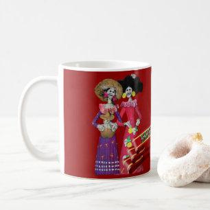 Caneca De Café Calavera Hermanas