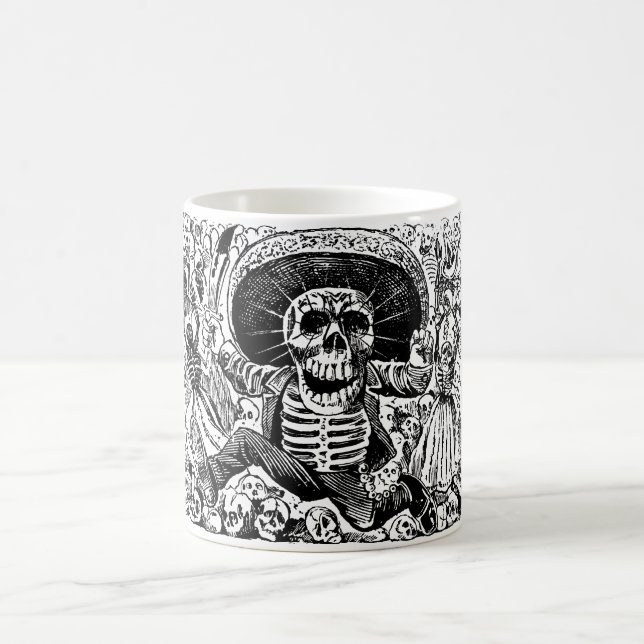 Caneca De Café Calavera Oaxaqueña por José Guadalupe Posada (Centro)
