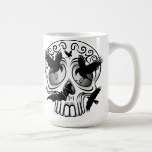 Caneca De Café Calaveras Decorativas do Halloween