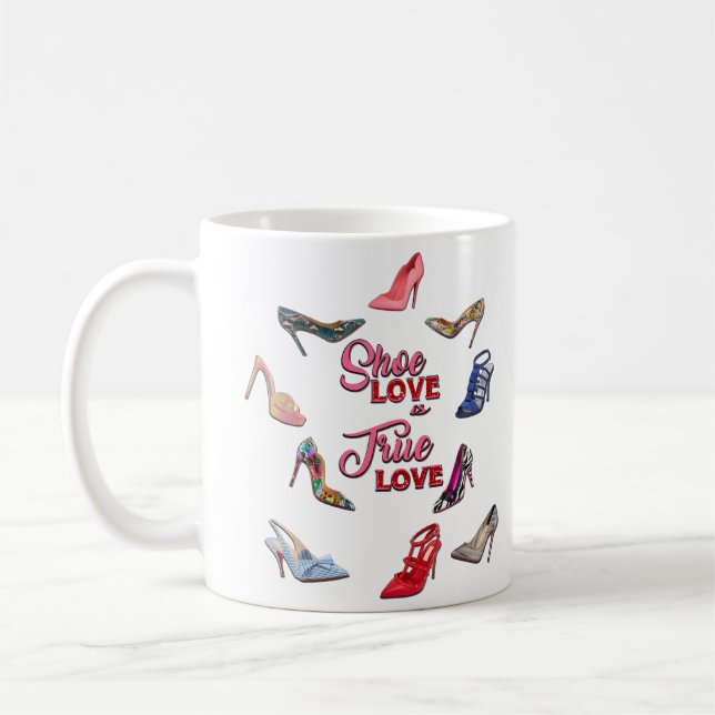 Caneca De Café Calçados de salto alto colagem Stiletto saltos (Esquerda)