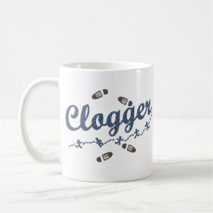 Caneca De Café Calçados dos dançarinos de Clogger que obstruem 