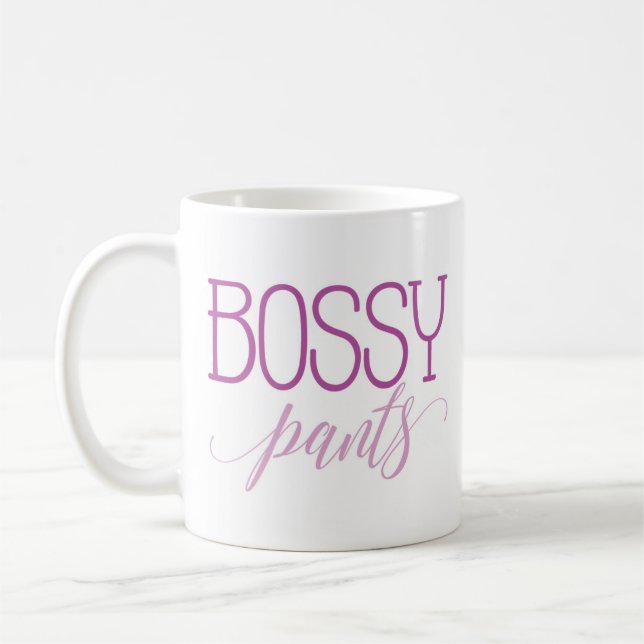 Caneca De Café "Calças Bossy" engraçadas (Esquerda)