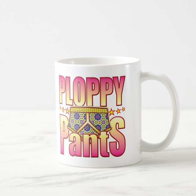 Caneca De Café Calças floridos de Ploppy (Direita)
