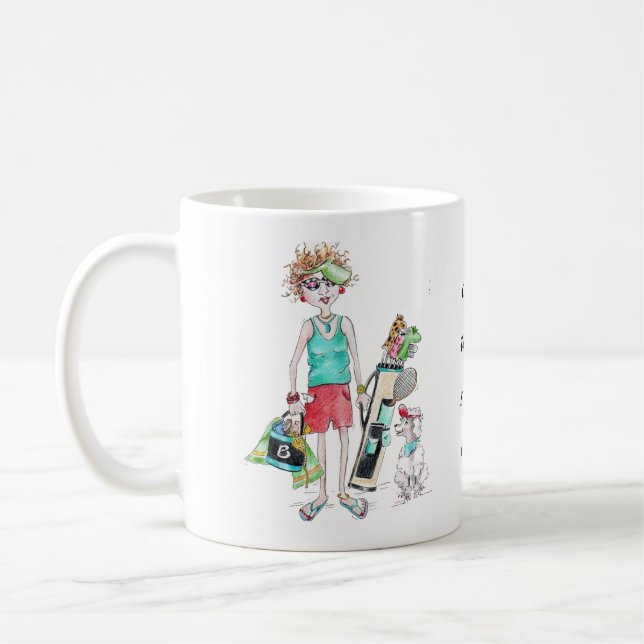 Caneca De Café Calções de golfe, carrinho de golfe, não atenda o  (Esquerda)