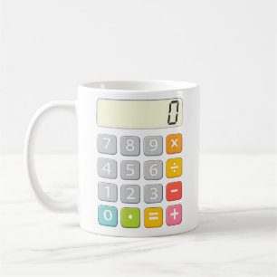 Caneca De Café Calculadora Dia do Número Design de Matemática par