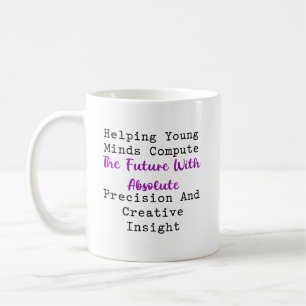 Caneca De Café Calcular Precisão Criativa Visão Futura Matemática