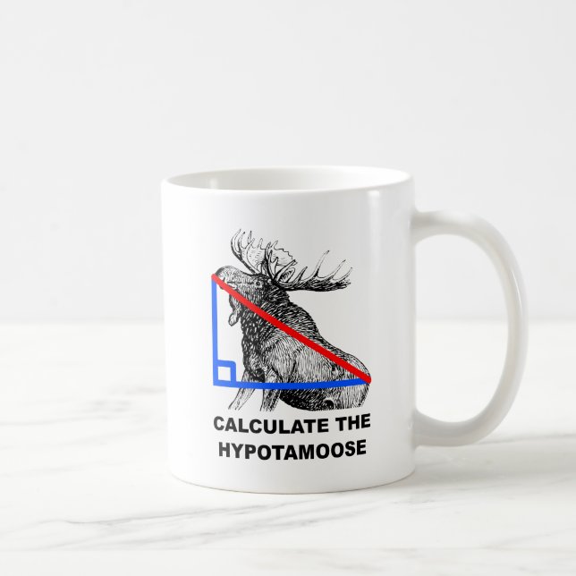 Caneca De Café Calcule a Hypotamoose Engraçada Mug (Direita)