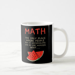 Caneca De Café Cálculo De Matemática E Melancia