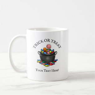 Caneca De Café Caldeirão de Doces de Doce ou Travessura