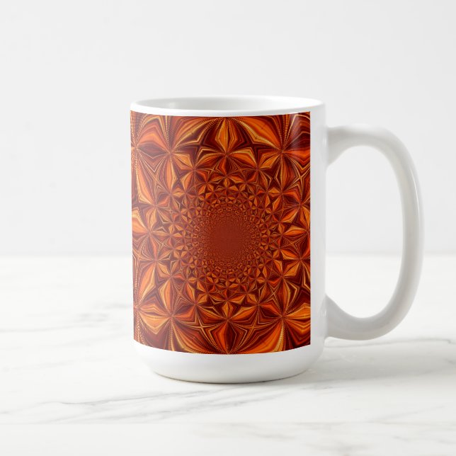 Caneca De Café Caleidoscópio Arte Digital Design (Direita)