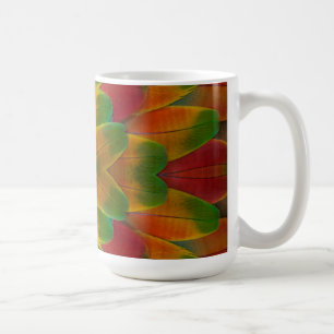 Caneca De Café caleidoscópio de penas de arara