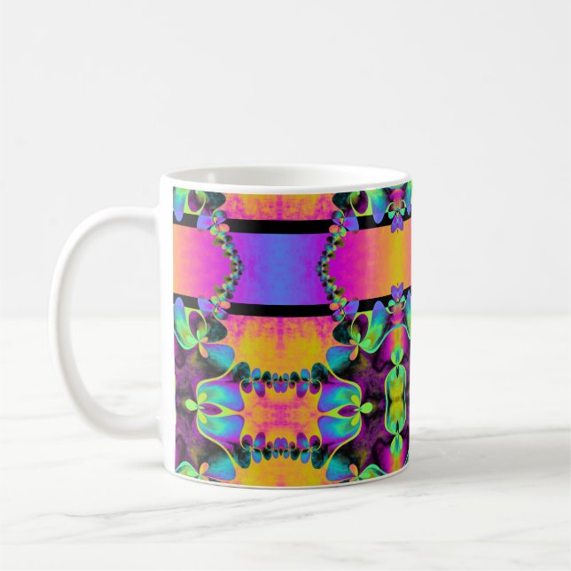 Caneca De Café Caleidoscópio Mosaico V + suas ideias (Esquerda)