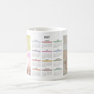 Caneca De Café calendário 2027 2 fotos simples presente anual mod