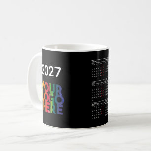 Caneca De Café Calendário 2027 Presente de Escritório Corporativo