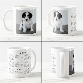 Caneca De Café Calendário de Foto Pet Personalizada 2026