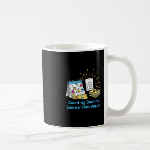Caneca De Café Calendário Escolar de Professor Engraçado Meme Fér