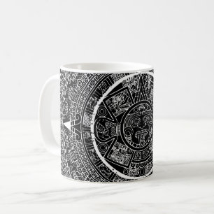 Caneca De Café Calendário maia do Aztec Sun Stone mexicano 3