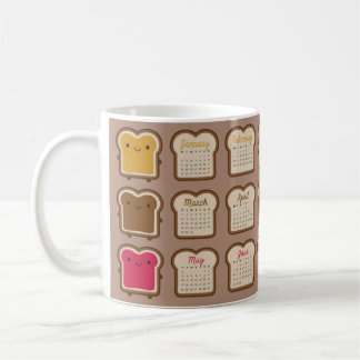 Caneca De Café Calendário Pão Kawaii 2027