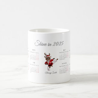 Caneca De Café Calendário Personalizado 2025 da Revista Vermelha 