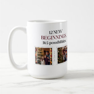 Caneca De Café Calendário Personalizado de Foto da Família de ete