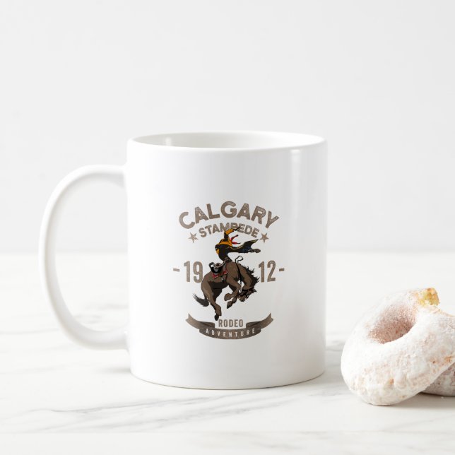 Caneca De Café Calgary Stampede Rodeo | Clássica #11 (Com Donut)