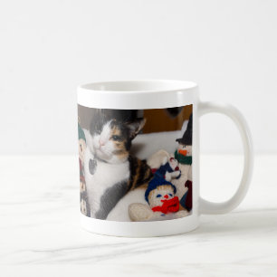 Caneca De Café Calico E Snowmen Café Mug