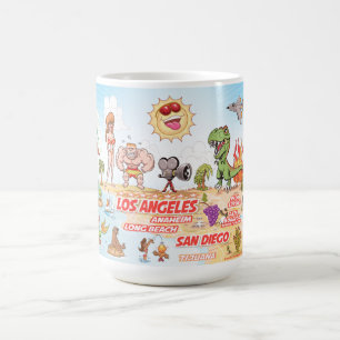 Caneca De Café California Cartoon Paradise Mug