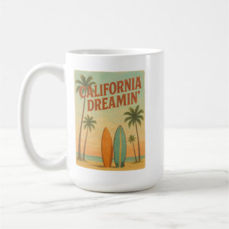 Caneca De Café California Dreamin’ Retro 1970s Travel Design