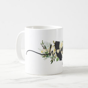 Caneca De Café Califórnia Estado Personalizado Cidade Natal Rústi
