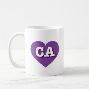 Caneca De Café California Purple Heart - Eu amo CA