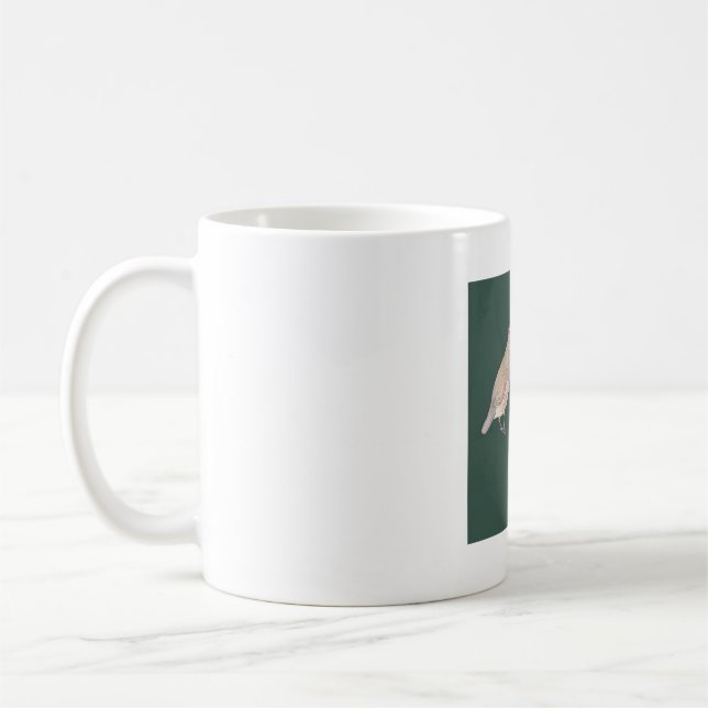 Caneca De Café California Quail bird species art (Esquerda)