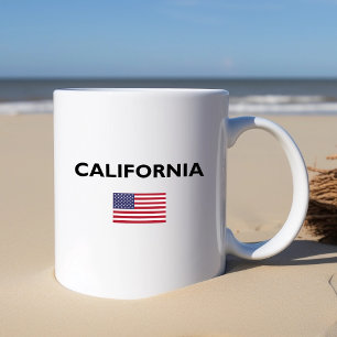 Caneca De Café California USA American Flag Light-Color
