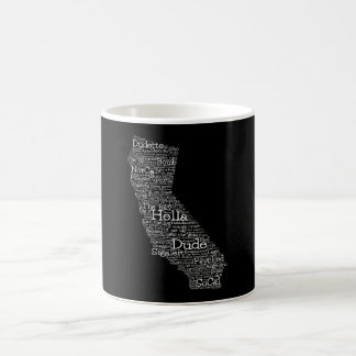 Caneca De Café California USA Slang Word Art Map Coffee Mug